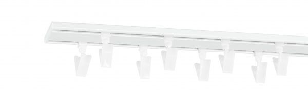 Карниз стельовий Bojanek SLIM алюмінієвий подвійний укомплектований 160 см білий 