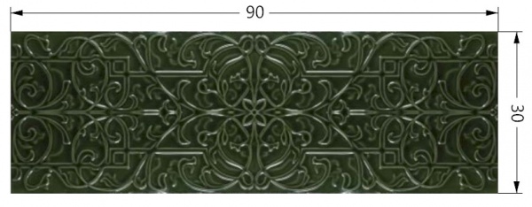 Плитка TABRIZ TILE Limited Green Relief Decor 30x90 