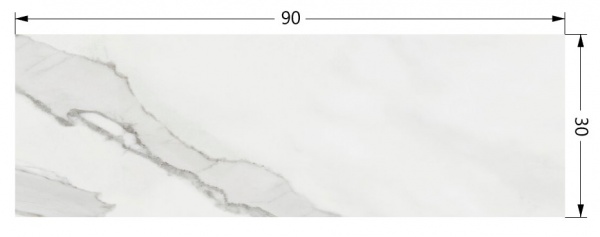 Плитка Cifre Caesar White Brillo 30x90 