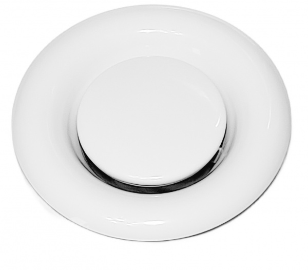 Рамка вентиляционная вытяжная (анемостат) EV 125 мм металл белый 