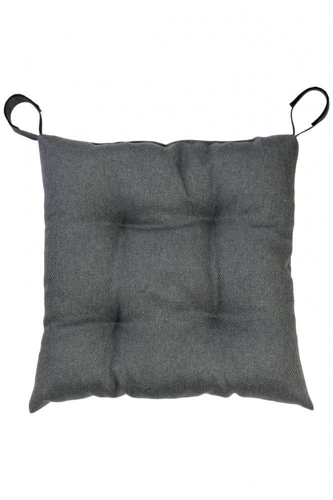 Подушка на стілець 40х40 см LEON графит на липучці Прованс