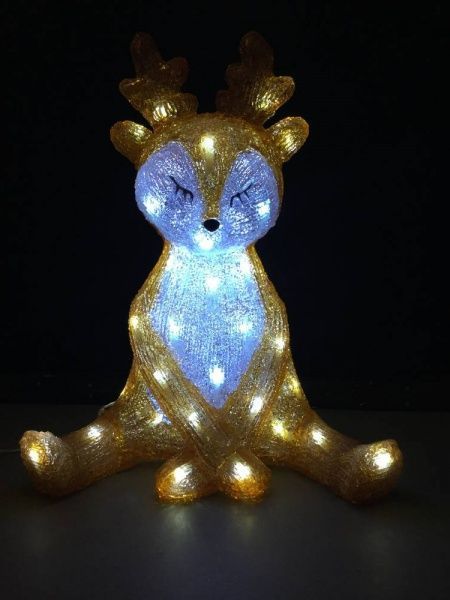 Декоративна фігура світлодіодна (LED) Лисичка з посмішкою 40 ламп 43 см 