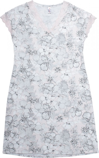 Ночная рубашка Roksana Marshmallow 849/16380 р. XL серый с принтом 
