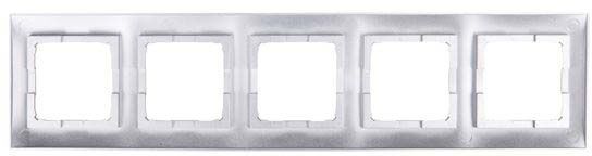 Рамка пятиместная Simon 54 универсальная серебряный DR5/43