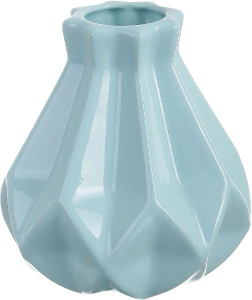 Ваза керамическая мятная оригами-4 30 см Наша Кераміка