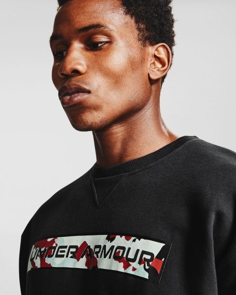 Джемпер Under Armour UA Rival Fleece Camo WM Crew 1357097-001 р. XL черный