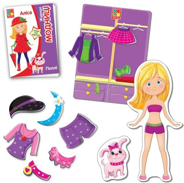 Магнітна гра-одягалка Vladi Toys Модниці (укр.) VT3702-05
