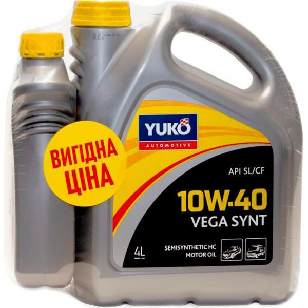 Моторне мастило YUKO VEGA SYNT Сет 4 л+1 л 10W-40 5 л