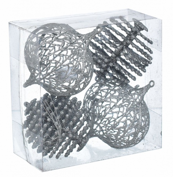 Набор шариков серебро B-386822 d100 мм 4 шт./уп. 