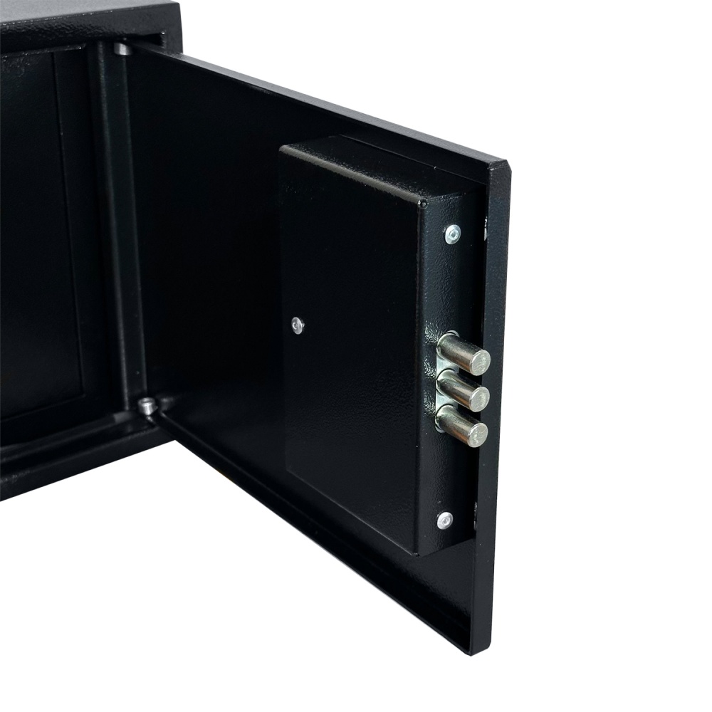 Сейф мебельный Metalzavod SP-250V пистолетный с вертикальным кассовым отделением черный