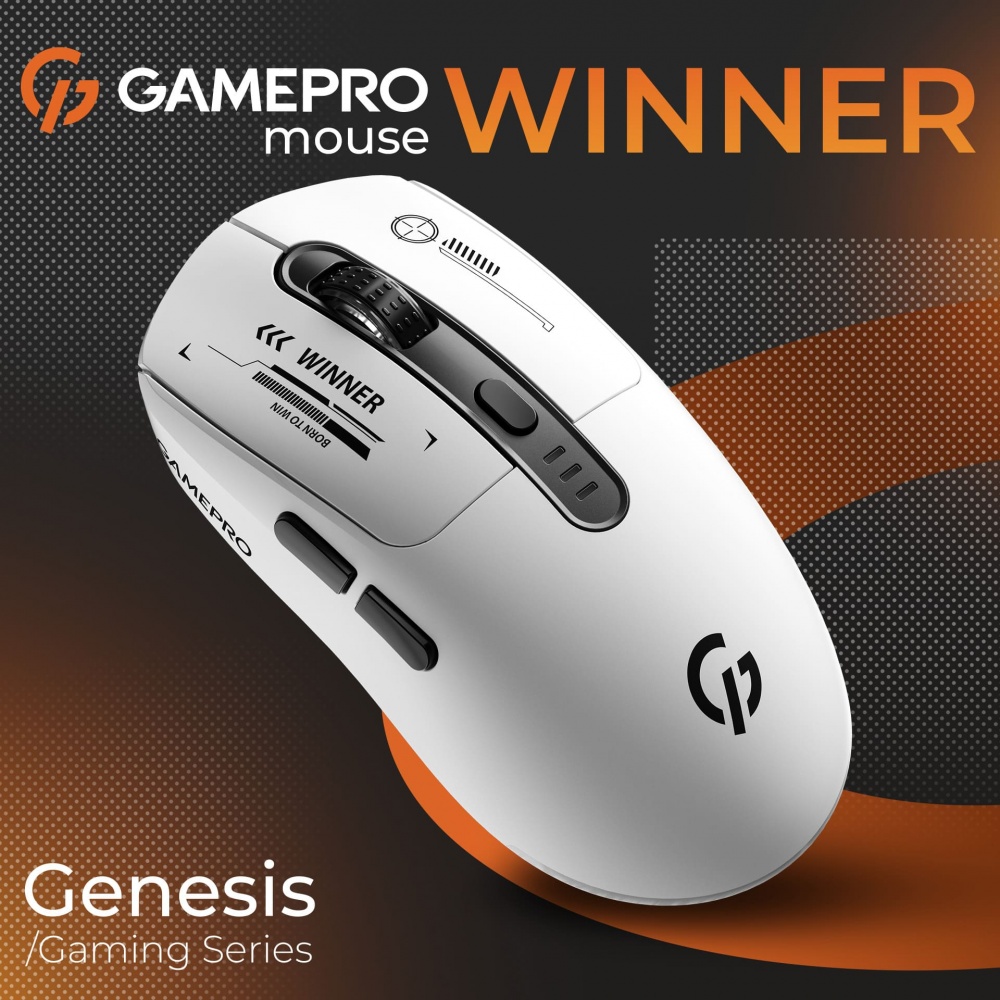 Мишка бездротова GamePro Genesis Winner white (GM079W)