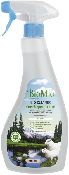 Засіб BioMio для очищення скла, дзеркал та пластика 0,5л