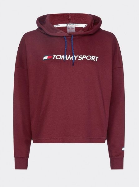 Джемпер Tommy Hilfiger CROPPED HOODY LOGO S10S100455-VLP р. XS бордовый