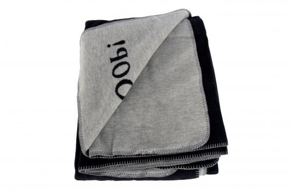 Плед Melange-DF Anthraz.-Silber 150x200 см темно-синій/сірий/молочний Billerbeck 