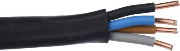 Кабель негорючий монолит Одескабель ВВГ 4х4,0 медь 