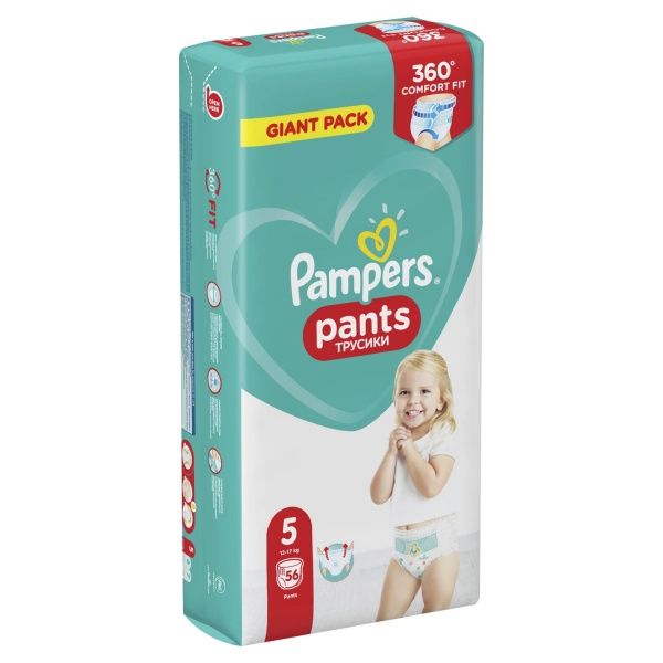 Підгузки-трусики Pampers Pants Розмір 5 (12-17 кг) 56 шт.
