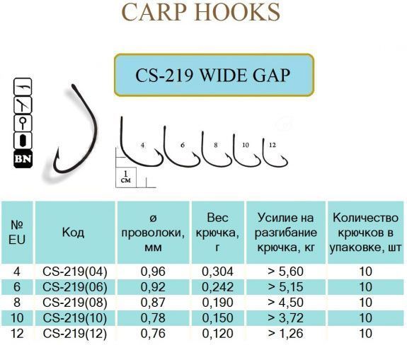 Крючок Flying Fish №6 20 г 10 шт. CS-219(06)