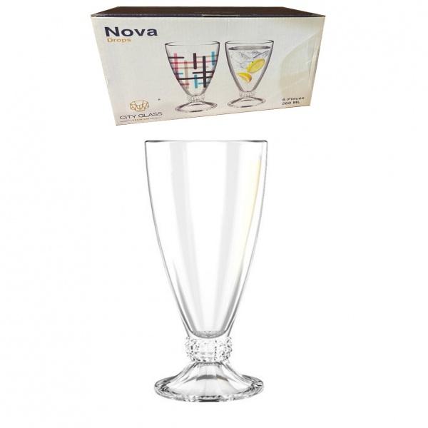 Набор бокалов для коктейлей Nova Drops 260 мл 6 шт. Helios 