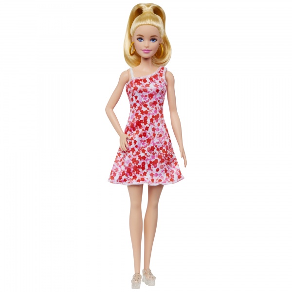 Кукла Barbie Модница в сарафане в цветочный принт HJT02