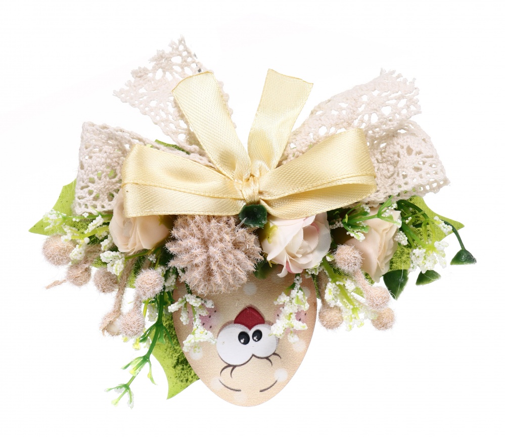 Украшение пасхальное в корзину Бутоньерка 15х15 с