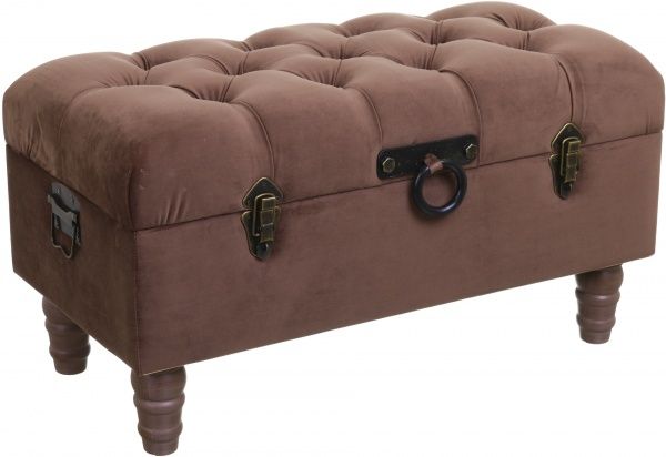Сундук-пуф Shic B коричневый, 71,5х37х36,5 см велюр 