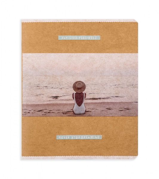 Комплект зошитів Не переставай мріяти 96 аркушів у клітинку крафт 10 шт. Поділля