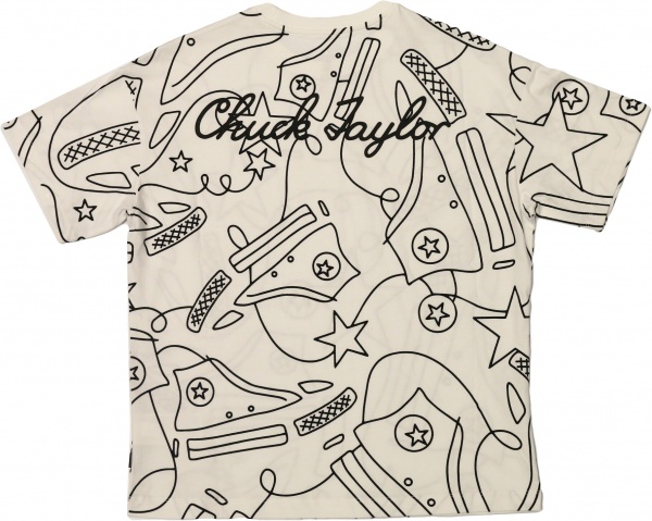 Футболка Converse All Over Print Chuck Art Short Sleeve Tee 10023215-A02 р.XS білий
