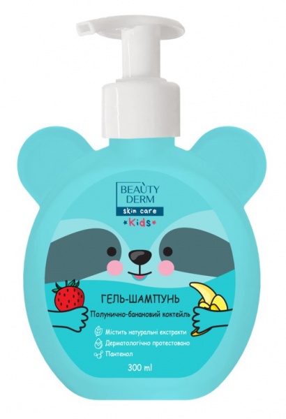 Гель-шампунь Beautyderm Клубнично-банановый коктейль 300 мл