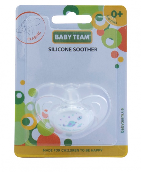 Пустушка Baby Team силіконова класична 0+ Tritan