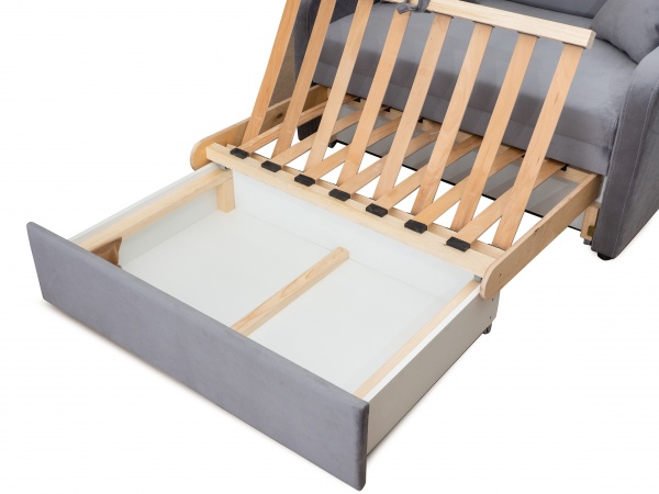 Тахта Маріо велюр темно-сірий 1260x820x830 мм