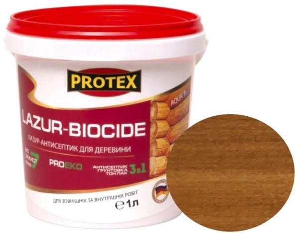 Лазур-антисептик Protex 3 в 1 дуб шовковистий мат 1 л