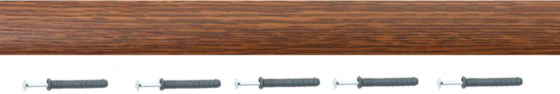 Порожек П10 King Floor радиальный скрытый крепеж 40x1800 мм орех