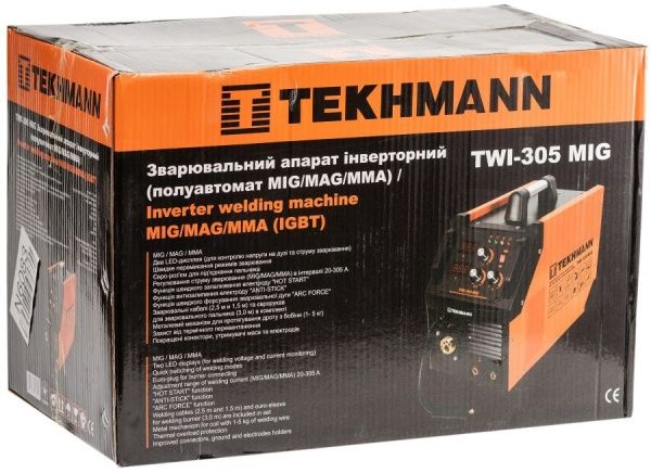 Инвертор сварочный Tekhmann TWI-305 MIG