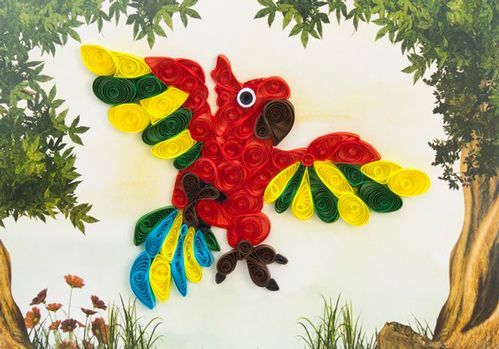 Набор для квиллинга Папугай 7 цветов QP-6269 Бумагия 