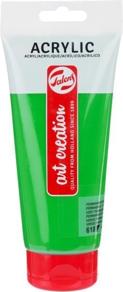 Краска акриловая (618) Перманентный зеленый светлый 200 мл Talens Art Creation Royal Talens