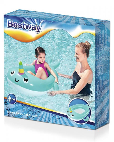 Матрас Bestway Лодочка надувная (34120) 118х89 см голубой