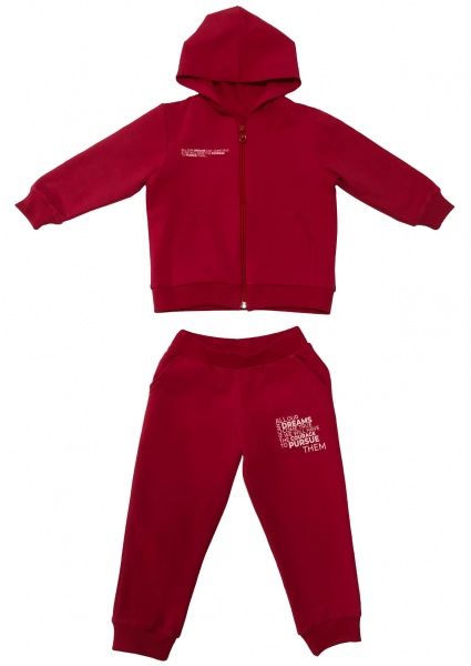 Спортивний костюм Roksana для дівчинки №0027/32192 р.92/98 червоний 