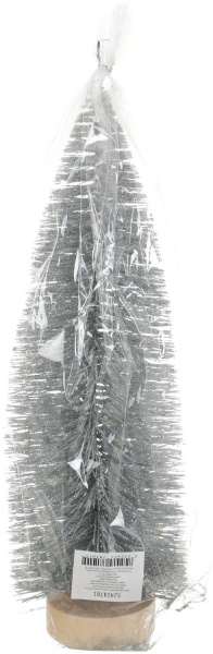 Ялинка декоративна настільна срібна 13x40 см