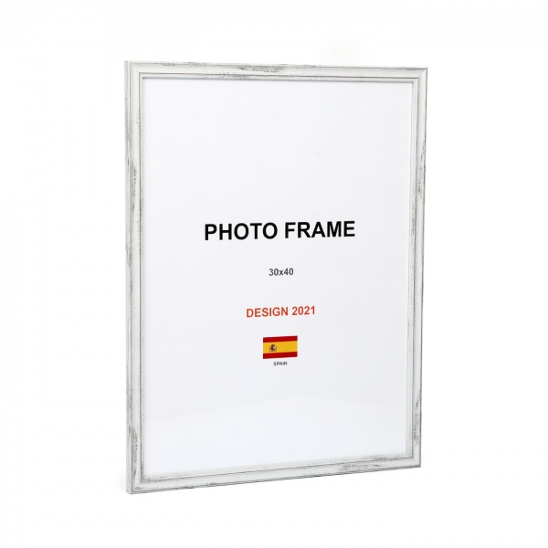 Рамка для фото 1 фото 30х40 см серый прованс 