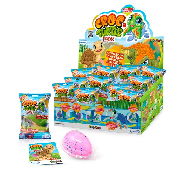 Растущая игрушка Sbabam в яйце_Крокодилы и черепахи T070-2019