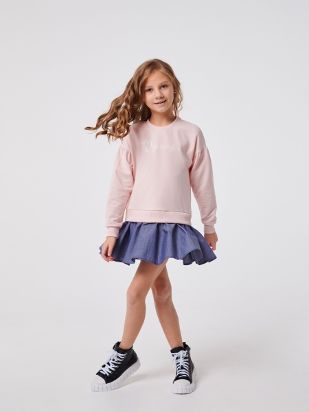 Платье Smil 120341 р.134 кремово-розовый 