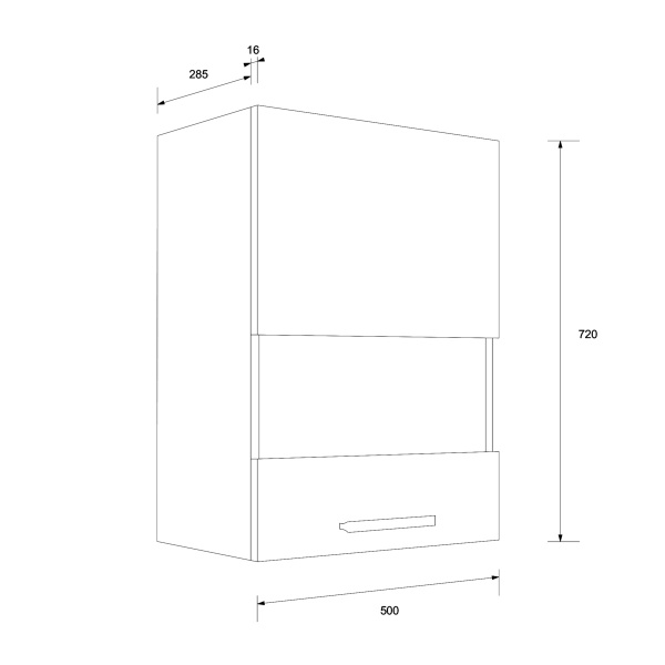 Шафа верхня Аліна В 50/71.8 ВТ білий/білий Сокме