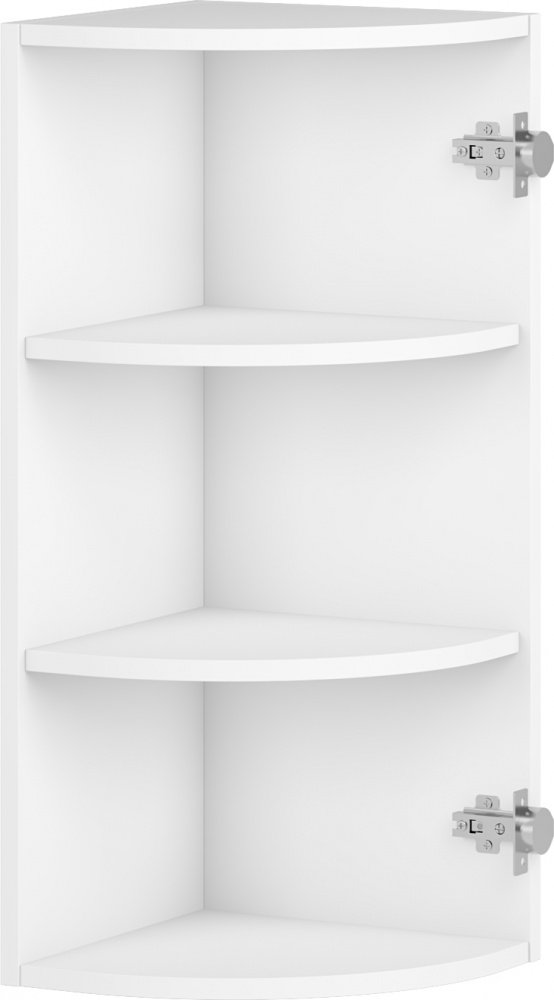 Шкаф верхний Грейд Оптимум радиусная 302x720x297 мм белый