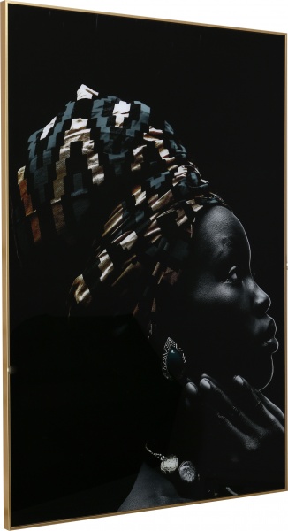 Картина на склі Африканка 80x120 см Styler GL-01523 