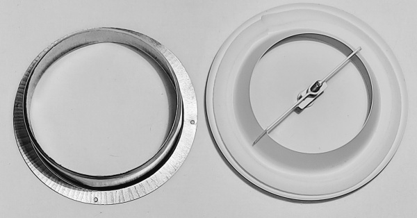 Рамка вентиляционная приточная (анемостат) SV 100 мм металл белый 