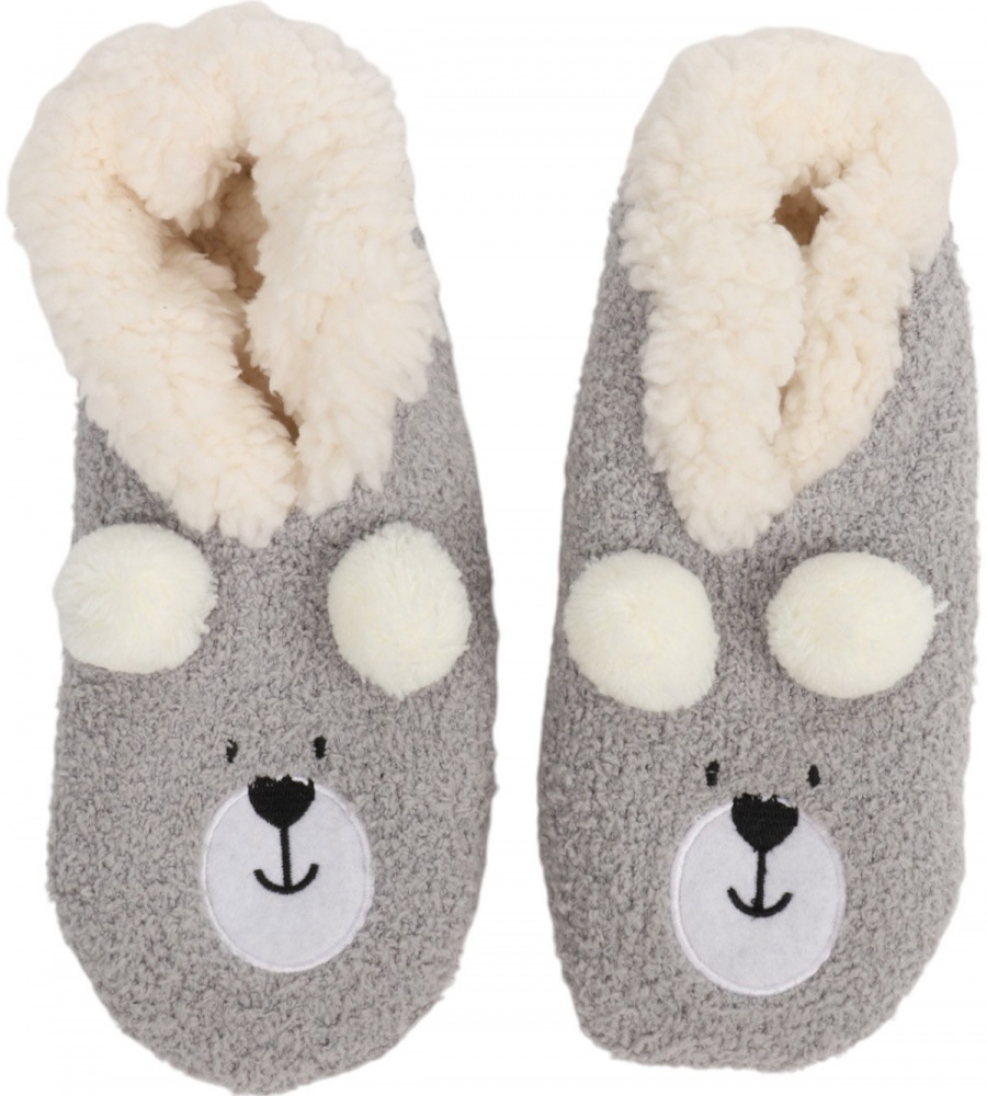 Взуття домашнє La Nuit Home Ведмежа р.36/37 сірий