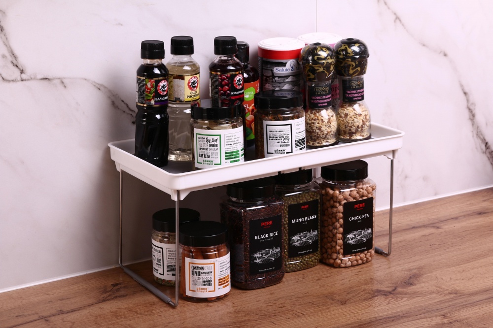 Полиця Flamberg для зберігання складна 36х19х18 см сірий з білим Foldable shelf