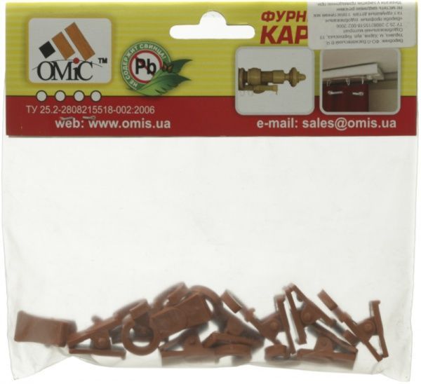 Прищіпка ОМіС з гачком 10 шт. набірний черешня 