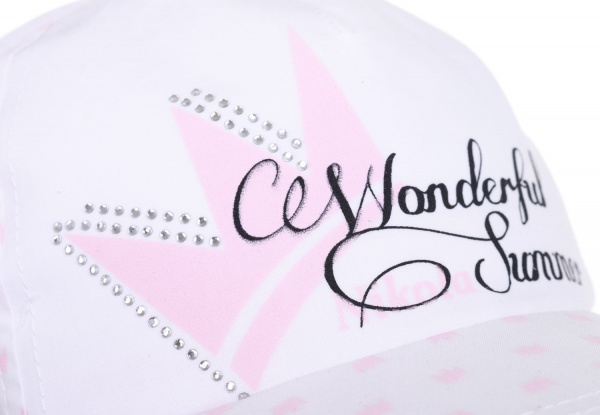 Кепка для дівчаток Pampona 21 L 08 р.50 біло-рожевий 