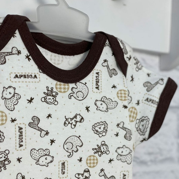 Боди детское для мальчика Blanka Африка р.80 бежевый 12882 